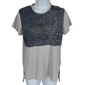 LuluLemon Athletica Beaded Envy Snapshot Short Sleeve Crew Neck Tee Size 4